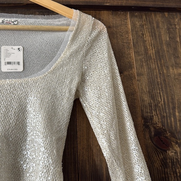 FREE PEOPLE Late Night Disco Sequins Layering Top - Picture 9 of 13